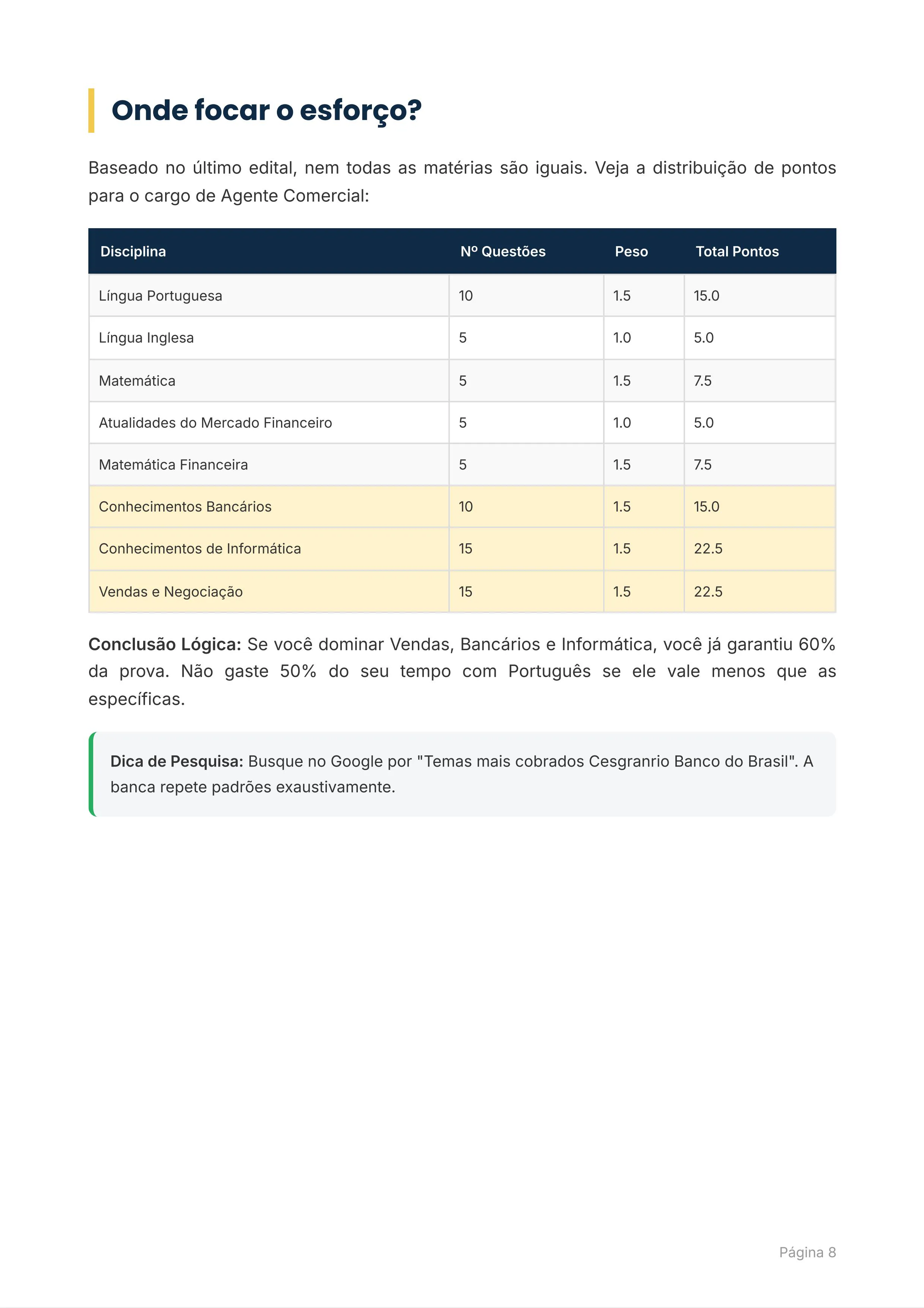 Página do Plano de Estudos