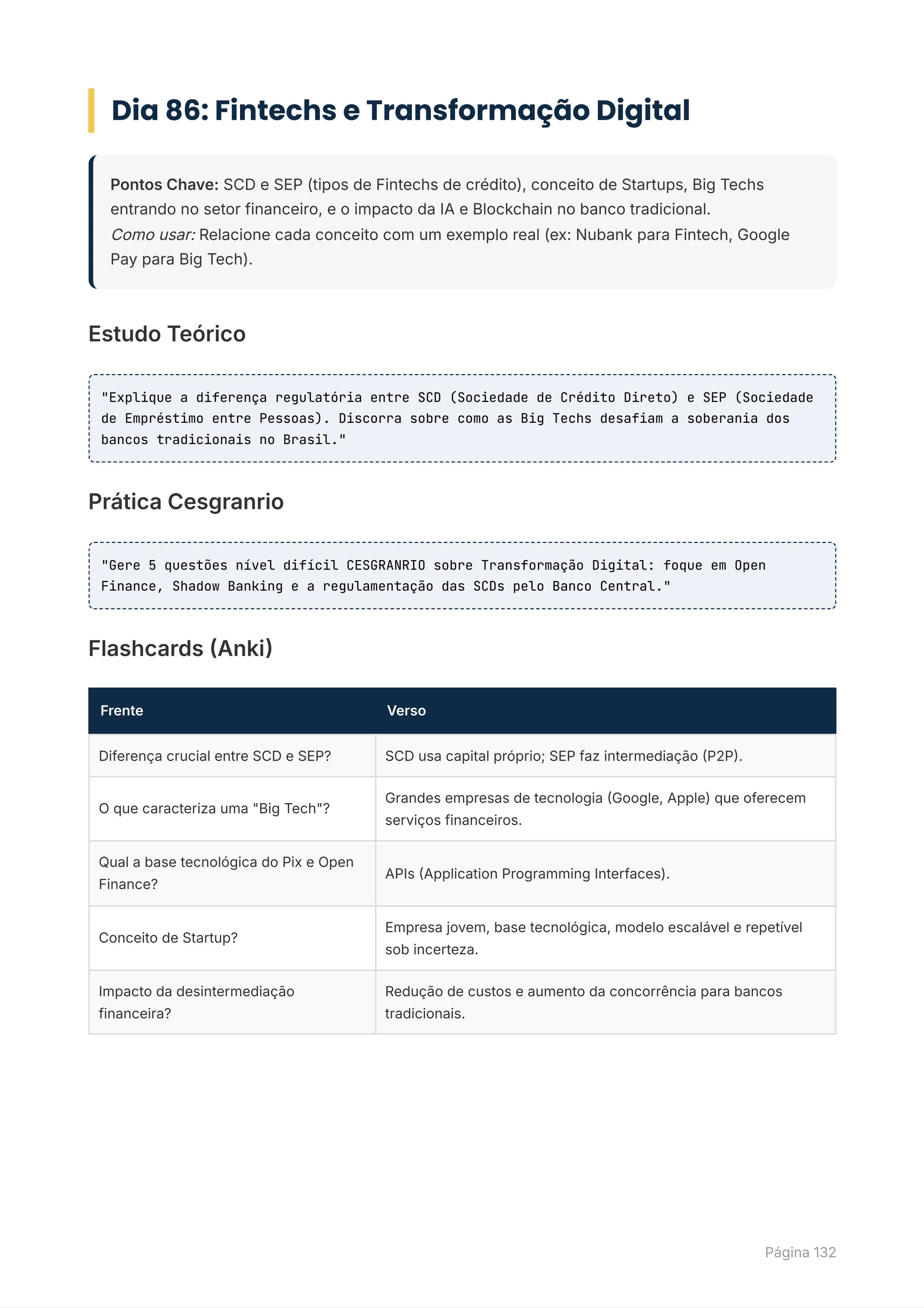 Página do Plano de Estudos